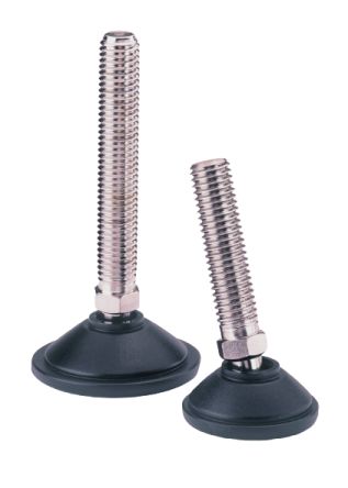 Nu-Tech Engineering M6 40mm Dia. Stainless Steel Levelling Adjustable Foot, 300kg Static Load Capacity 10° Tilt Angle