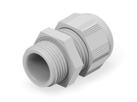Entrelec 1SNG Series Light Grey PA 6 Cable Gland, M20 Thread, 6mm Min, 12mm Max, IP66, IP68