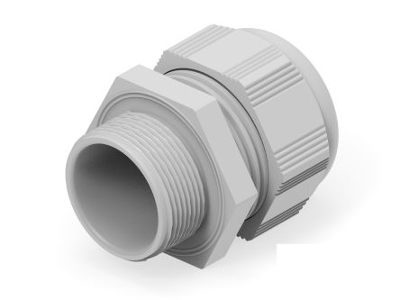 Entrelec 1SNG Series Light Grey PA 6 Cable Gland, M32 Thread, 18mm Min, 25mm Max, IP66, IP68