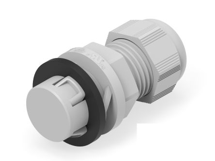 Entrelec 1SNG Series Light Grey PA 6 Cable Gland, 5mm Min, 12mm Max, IP66, IP68