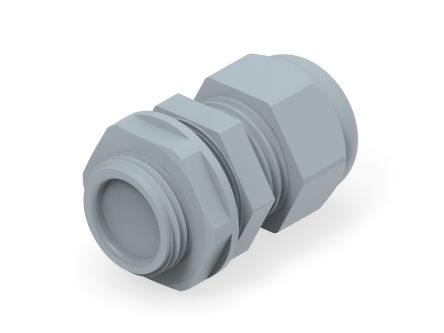 Entrelec 1SNG Series Grey PA 6 Cable Gland, M20 Thread, 6mm Min, 12mm Max, IP66, IP68