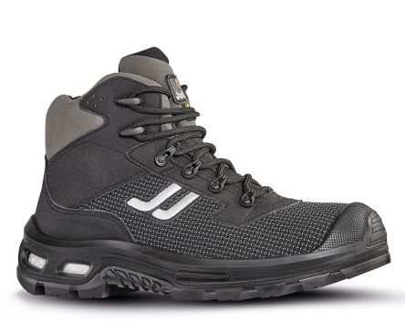 Jallatte JALNORA JY252 Black, Grey ESD Safe Aluminium Toe Capped Mens Safety Shoes, UK 6, EU 39