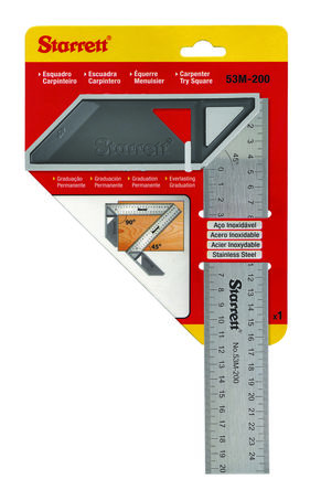 Starrett Anschlagwinkel Metrisch/zöllig 1.2mm, 200 Mm X 43 Mm, 50mm