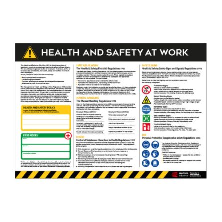 Spectrum Industrial Englisch Sicherheitsplakat, Anleitung Zu Gesundheit Und Sicherheit Am Arbeitsplatz, PVC H 420 Mm B