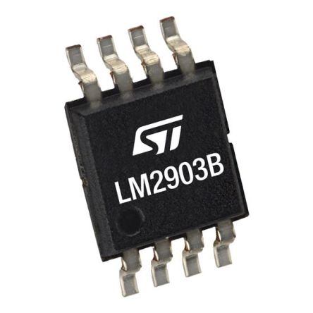 STMicroelectronics Komparator LM2903BYST, CMOS, DL, ECL, MOS, TTL 1μs 2-Kanal ECOPACK 8-Pin 5 → 36 V