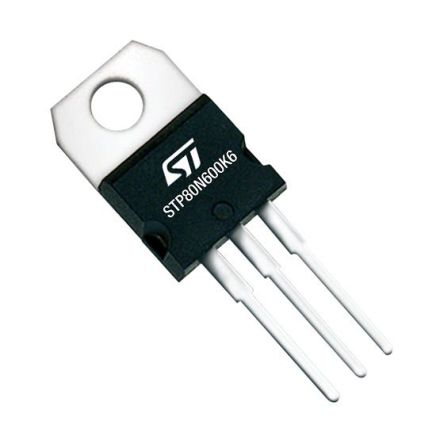 STMicroelectronics STP80N600K6 N-Kanal Quad, THT MOSFET 7 A / 7 A, 3-Pin TO-220