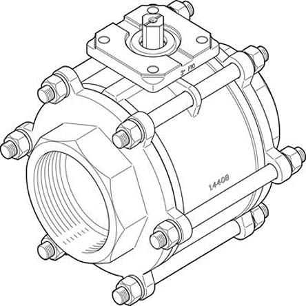 Festo 4Zoll Kugelventil 2-Wege Aus Edelstahl 100mm