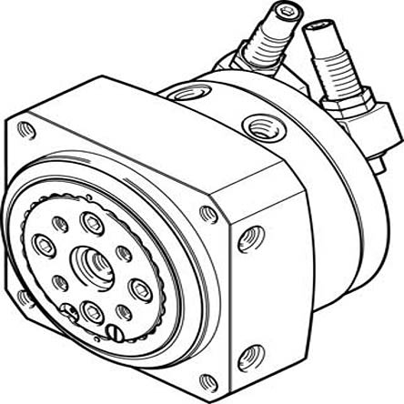 Festo Pneumatischer Drehantrieb, Drehwinkel 246°, Bohrung Ø 25mm, 10 Bar