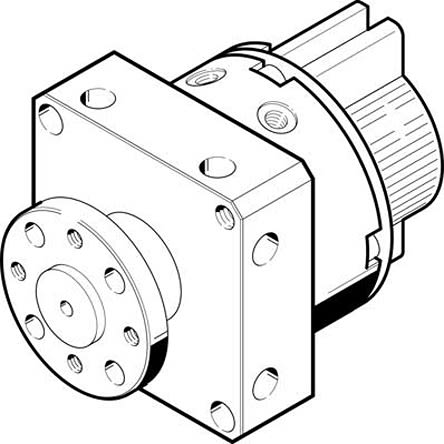 Festo DSM Series 8 Bar Double Action Pneumatic Rotary Actuator, 90° Rotary Angle, 8mm Bore