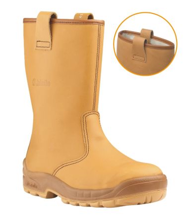 Jallatte JALARTIC SAS Unisex Sicherheitsstiefel Beige, Mit Edelstahl-Schutzkappe EN20345 S3, Größe 39 / UK 6