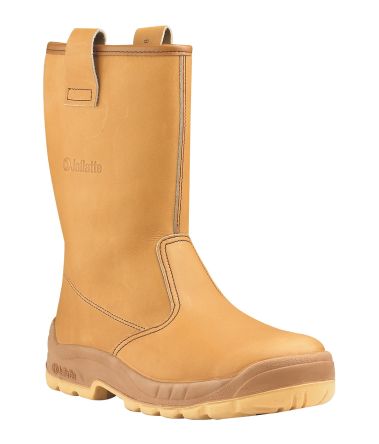 Jallatte JALASKA SAS Unisex Sicherheitsstiefel Beige, Mit Edelstahl-Schutzkappe EN20345 S3, Größe 41 / UK 7