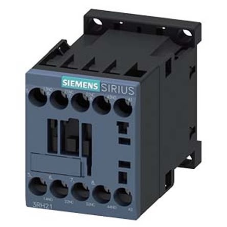 Siemens SIRIUS 3RH2 Hilfsschütz / 110 V AC Spule, 4 -polig 2 NO (Schließer) + 2 NC (Öffner), 690 V AC / 10 A