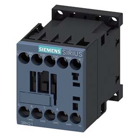 Siemens SIRIUS 3RH2 Hilfsschütz / 600 V AC Spule, 4 -polig 2 NO (Schließer) + 2 NC (Öffner), 690 V AC / 10 A