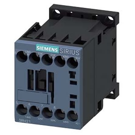 Siemens 3RH2 Series Contactor Relay, 110 V Dc Coil, 4-Pole, 10 A, 2NO + 2NC, 690 V Ac