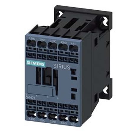 Siemens Contacteur Série 3RH2, 4 Pôles, 2NO + 2NC, 10 A, 12 V C.c.