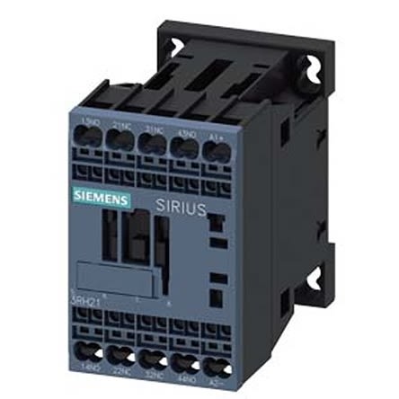 Siemens SIRIUS 3RH2 Hilfsschütz / 24 V DC Spule, 4 -polig 2 NO (Schließer) + 2 NC (Öffner), 690 V AC / 10 A