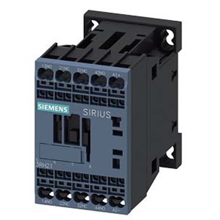 Siemens SIRIUS 3RH2 Hilfsschütz / 24 V DC Spule, 4 -polig 2 NO (Schließer) + 2 NC (Öffner), 690 V AC / 10 A