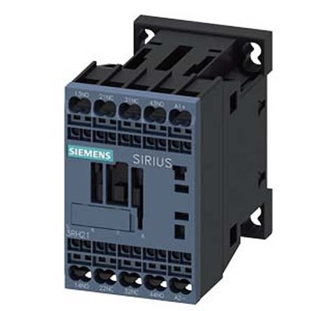 Siemens Contacteur Série 3RH2, 4 Pôles, 2NO + 2NC, 10 A, 24 V C.c.