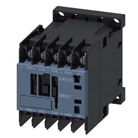 Siemens 3RH2 Series Contactor Relay, 24 V Dc Coil, 4-Pole, 10 A, 2NO + 2NC, 690 V Ac