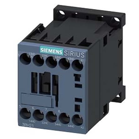 Siemens 3RH2 Series Contactor Relay, 380 V Ac Coil, 4-Pole, 10 A, 3NO + 1NC, 690 V Ac
