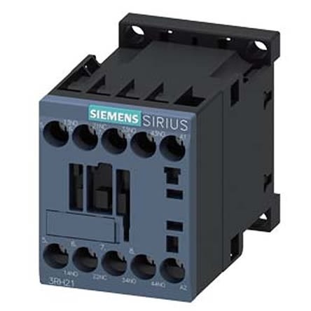 Siemens SIRIUS 3RH2 Hilfsschütz / 480 V AC Spule, 4 -polig 3 NO (Schließer) + 1 NC (Öffner), 690 V AC / 10 A