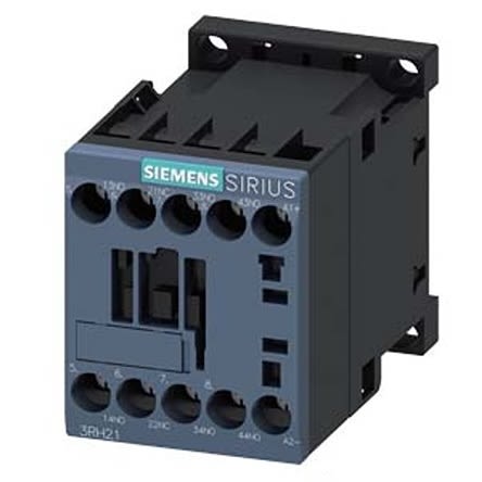 Siemens Contacteur Série 3RH2, 4 Pôles, 3 NO + 1 NF, 10 A, 72 - 125 V C.c.