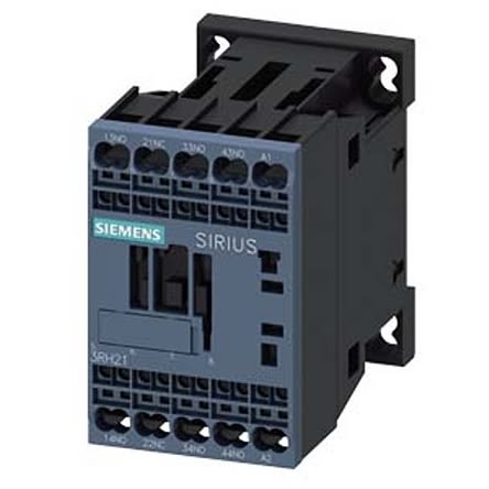 Siemens 3RH2 Series Contactor Relay, 220 V Ac Coil, 4-Pole, 10 A, 3NO + 1NC, 690 V Ac