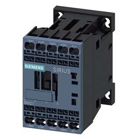 Siemens SIRIUS 3RH2 Hilfsschütz / 220 V DC Spule, 4 -polig 3 NO (Schließer) + 1 NC (Öffner), 690 V AC / 10 A