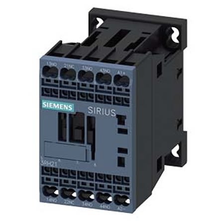 Siemens Contacteur Série 3RH2, 4 Pôles, 3 NO + 1 NF, 10 A, 110 V C.c.