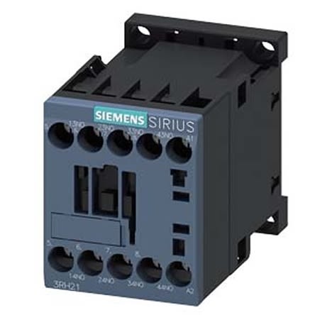 Siemens 3RH2 Series Contactor Relay, 277 V Ac Coil, 4-Pole, 10 A, 4NO, 690 V Ac