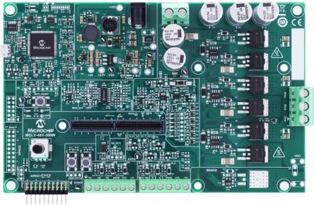 Microchip MCLV-48V-300W Development Board, EV18H47A Motorsteuerung