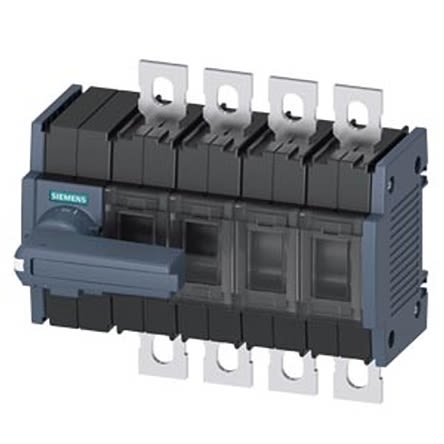 Siemens Interruptor Seccionador, 4, Corriente 250A, Potencia 110kW, IP00, IP20