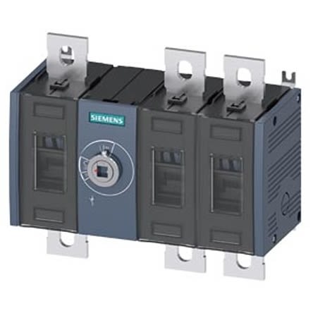 Siemens Interruptor Seccionador, 3, Corriente 400A, Potencia 250kW, IP00, IP20