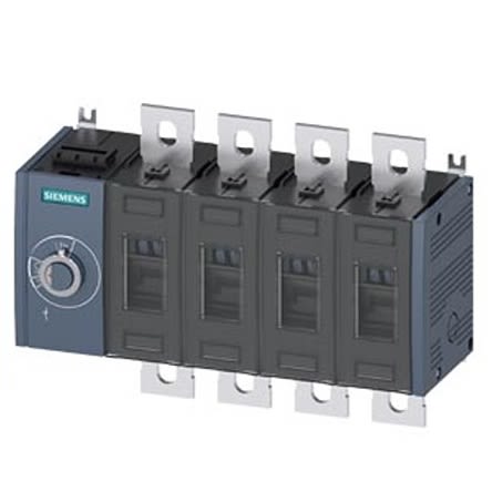 Siemens 4 Pole Fixed Switch Disconnector - 500A Maximum Current, 250kW Power Rating, IP00, IP20