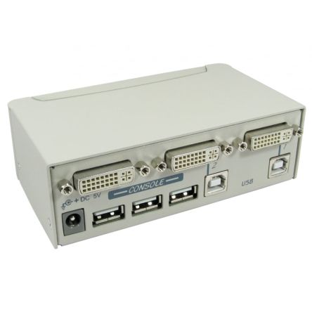 Rextron Commutateur KVM USB DVI-D 2 Ports