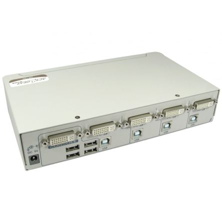 Rextron Commutateur KVM USB DVI-D 4 Ports