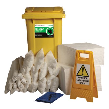 Ecospill Ltd Kit Para Derrames, Contiene 1 X Floor Sign, 4 X 3Mtr Socks, 16 X 38 X 23Cm Pillows, 20 X 1.2Mtr Socks, 24