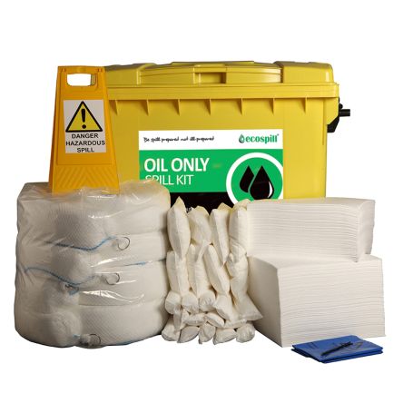 Ecospill Ltd Kit Para Derrames, Contiene 1 X Floor Sign, 1 X Hazard Tape, 4 X 3Mtr Booms, 16 X 38 X 23Cm Pillows, 20 X