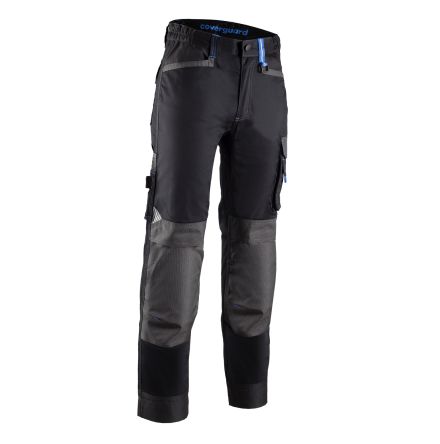 Coverguard Pantalon 5CAP010, 69-74cm Femme, Noir, Bleu En Coton, Polyester, Extensible