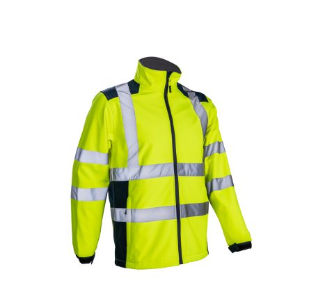 Coverguard 5KPA16 Herren Jacke, Wasserdicht Gelb/Marineblau, Größe 2XL