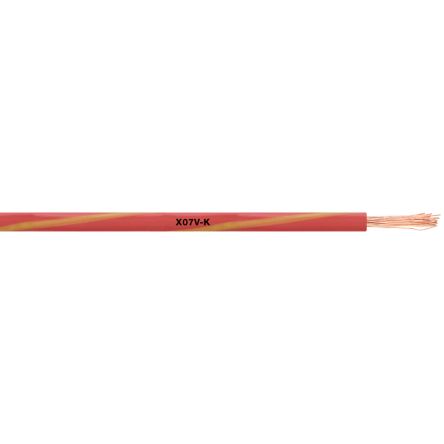Lapp X07V-K Power Cable, 1 Cores, 1.5 Mm², Unscreened, 150m, Red/Yellow PVC Sheath, 16