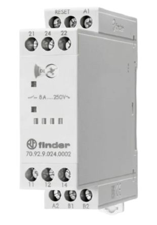 Finder Thermistor NFC Monitoring Relay, Single Phase, 19.2 → 26.4V Ac/dc, DIN Rail