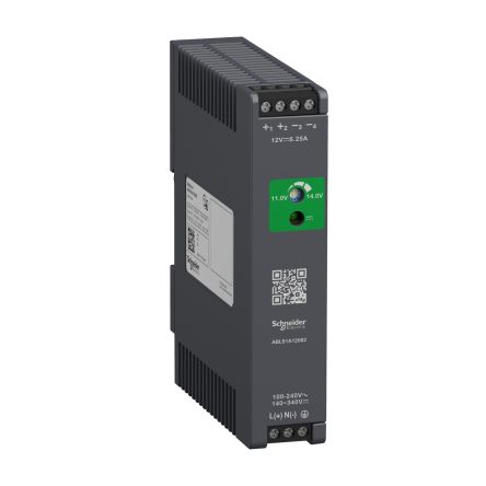 Schneider Electric Netzteil, AUS 12V Dc / 6.25A 75W, EIN 100 → 240V Ac