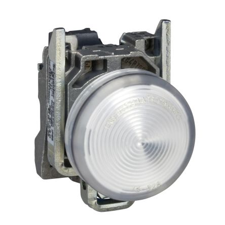 Schneider Electric Leuchtmelder Harmony XB4 XB4 24V Weiß, Ausschnitt-Ø 22mm LED Bündige Montage