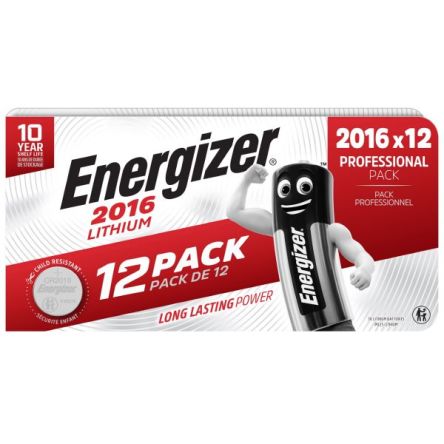 Energizer CR2016, LiMnO2 Knopfzelle Ø 8mm, 3V / 90mAh