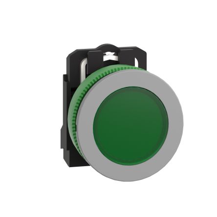 Schneider Electric Leuchtmelder Harmony XB5 XB5F 24V Ac/dc Grün, Ausschnitt-Ø 30.5mm LED Bündige Montage IP66, IP67