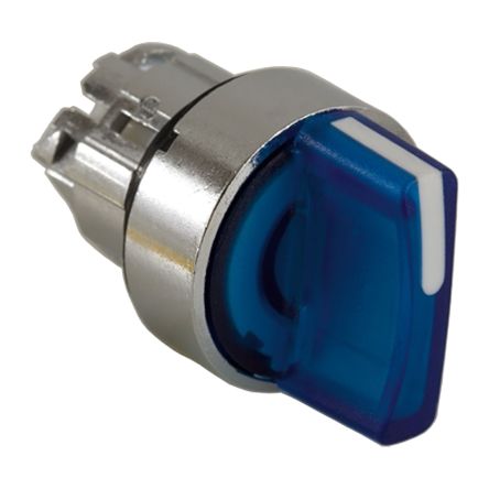 Schneider Electric Harmony XB5 Series 3 Position Selector Switch Head, 22mm Cutout, Blue Handle