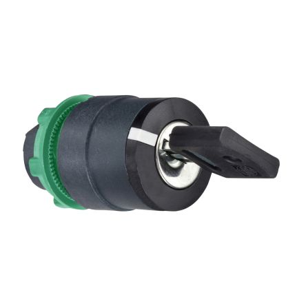 Schneider Electric Harmony XB5 Series 2 Position Selector Switch Head, 22mm Cutout, Black Handle