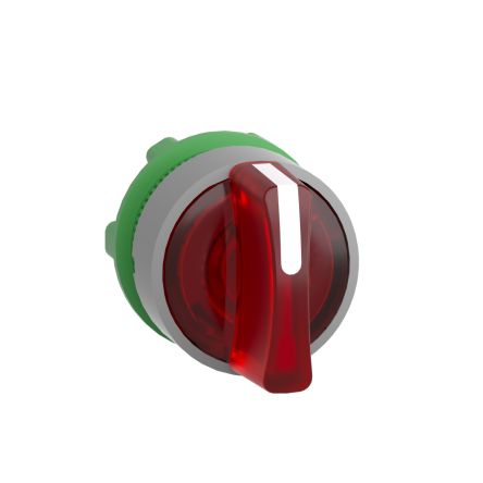 Schneider Electric Harmony XB5 Series 3 Position Selector Switch Head, 22mm Cutout, Red Handle