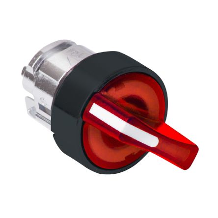 Schneider Electric Harmony XB5 Series 3 Position Selector Switch Head, 22mm Cutout, Red Handle